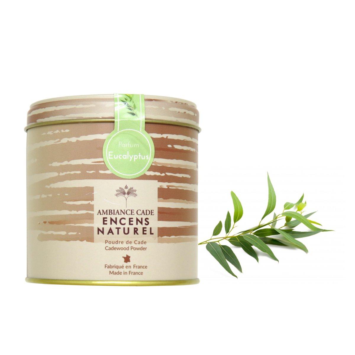 Poudre d'encens de cade parfumé à brûler eucalyptus